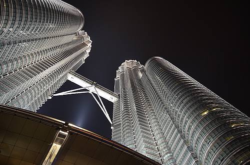 Die Petronas-Towers in Kuala Lumpur, der Hauptstadt Malaysias