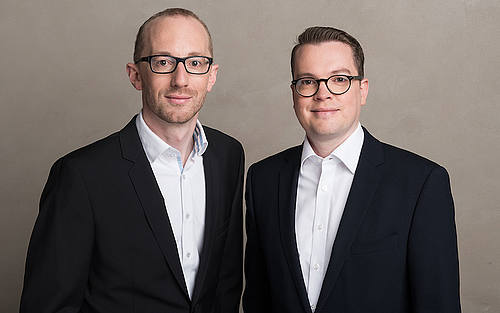 Die Jobrouter-CEOs Axel Ensinger (links) und Marcus Nagel 