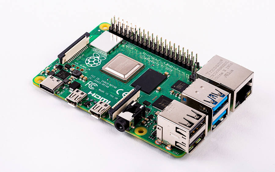 Isometrische Ansicht des Raspberry PI 4