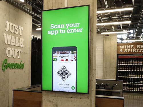 Supermarkt „Amazon Go Grocery Store“. Foto: Ted S. Warren/AP/dpa
