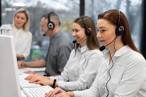 Mitarbeiter im Helpdesk