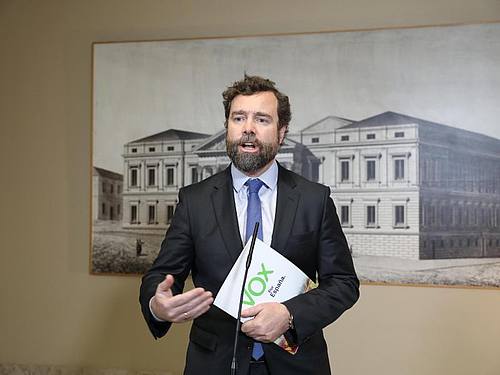 Ivan Espinosa de los Monteros, Sprecher der rechtspopulistischen spanischen Partei Vox. Foto: Marta Fernández Jara/Europa Press/dpa