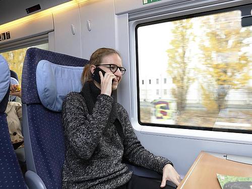 Bahn Fenster für einen besseren Handyempfang. Foto: picture alliance / dpa