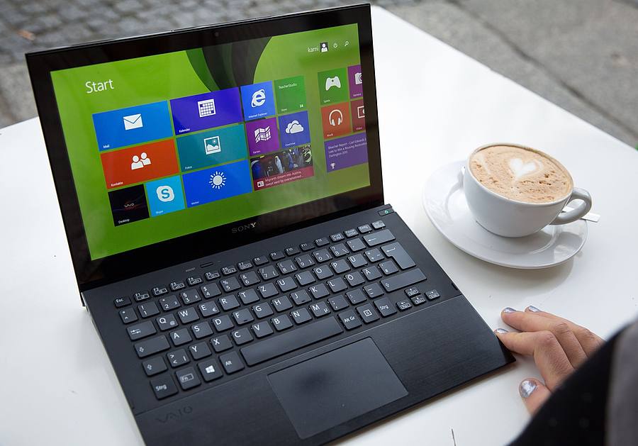 Windows-Betriebssystem auf Laptop