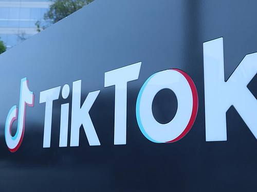 Das Logo des Video-Tausch-Unternehmens TikTok. Foto: -/XinHua/dpa