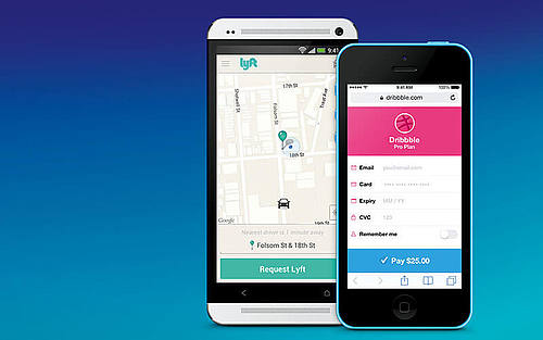 Online-Shop Checkout auf Smartphone