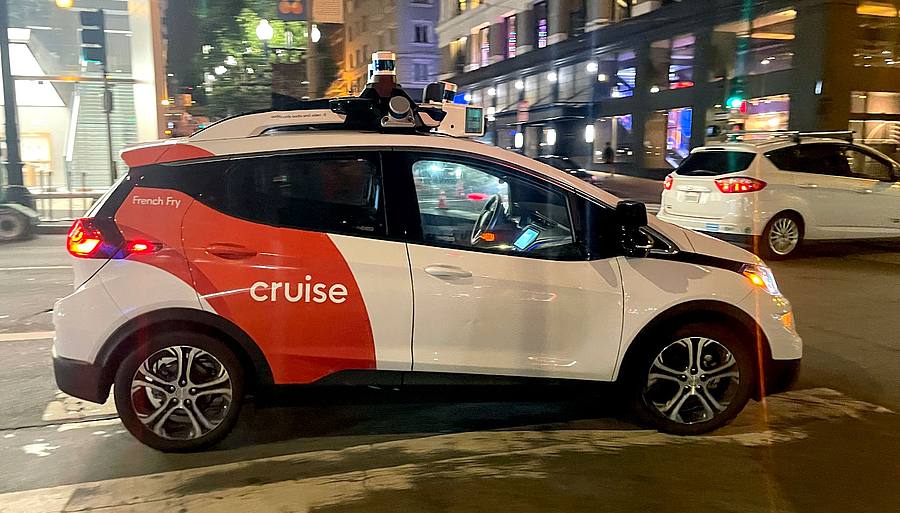 Ein fahrerloses Taxi
