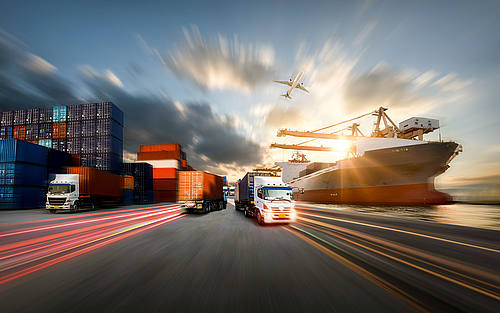 Verschiedene Transportmittel