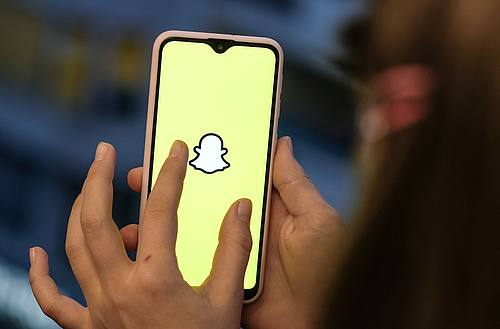 Snapchat-App auf einem Smartphone