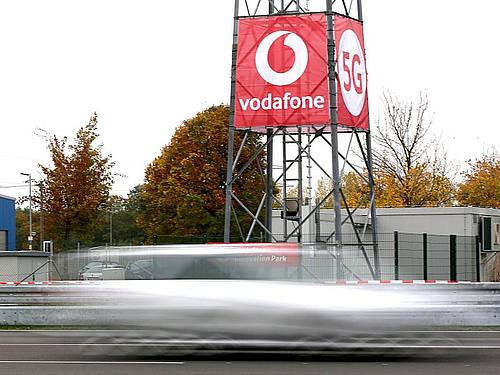 Testgelände mit 5G-Antenne in Neuss.