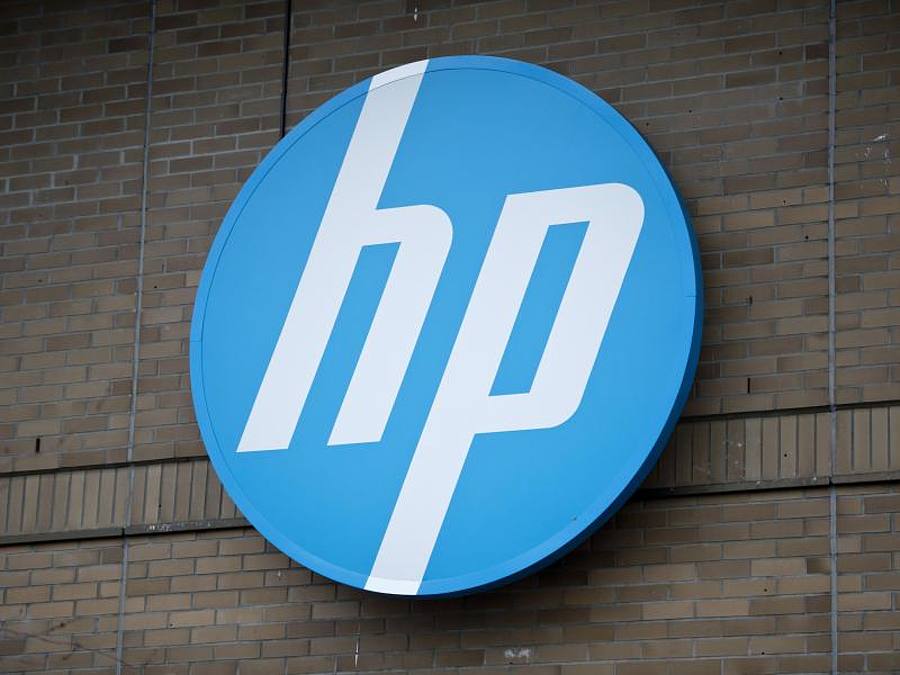 HP-Logo. Foto: Daniel Naupold/dpa