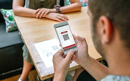 QR-Code-Scan in Gastronomie