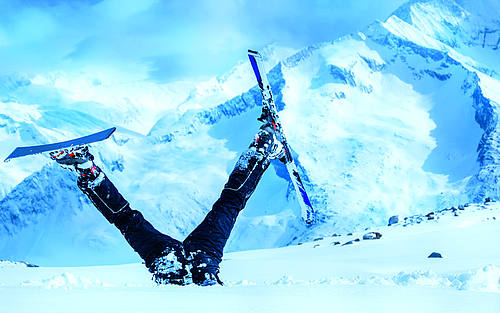 Skifahrerunfall