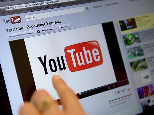 Der Youtube-Player auf einem Bildschirm
