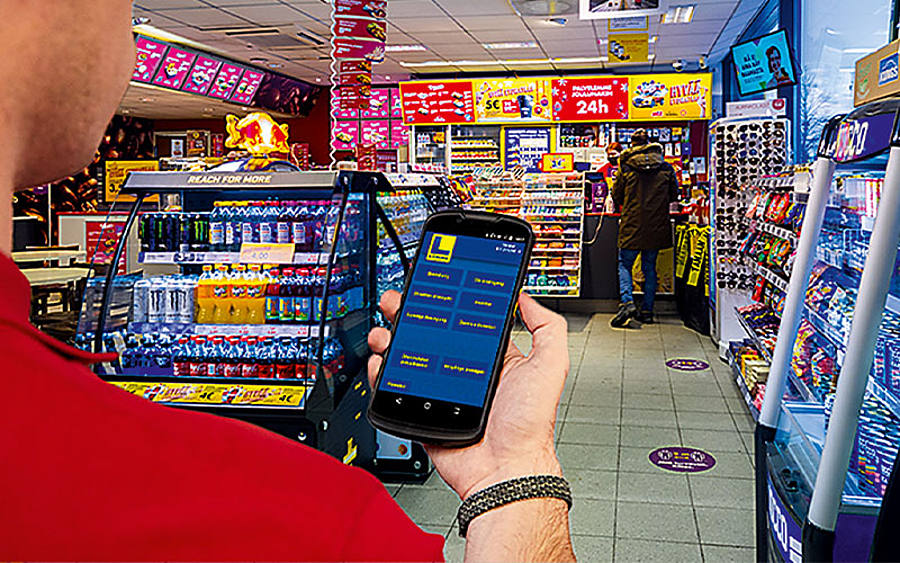App im Supermarkt