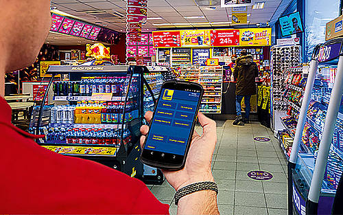 App im Supermarkt