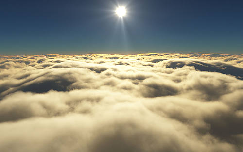Sonne über Wolken