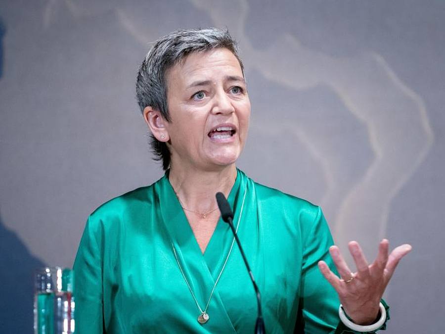 Margrethe Vestager, Vize-Präsidentin der EU-Kommission. Foto: Kay Nietfeld/dpa