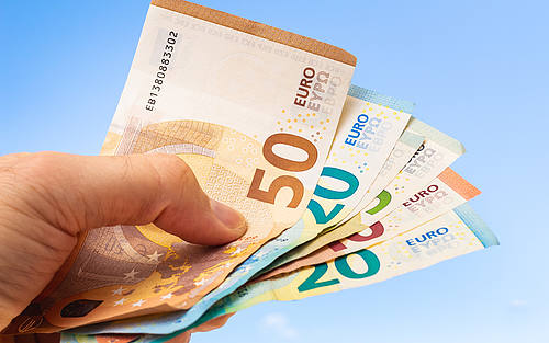 Bezahlen mit Bargeld 