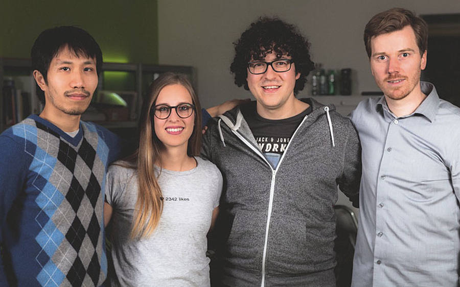Das Gründerteam von Mitipi (v.l.n.r.): Khanh Nguyen, Laura Schilliger, Julian Stylianou und Jakob Cevc
