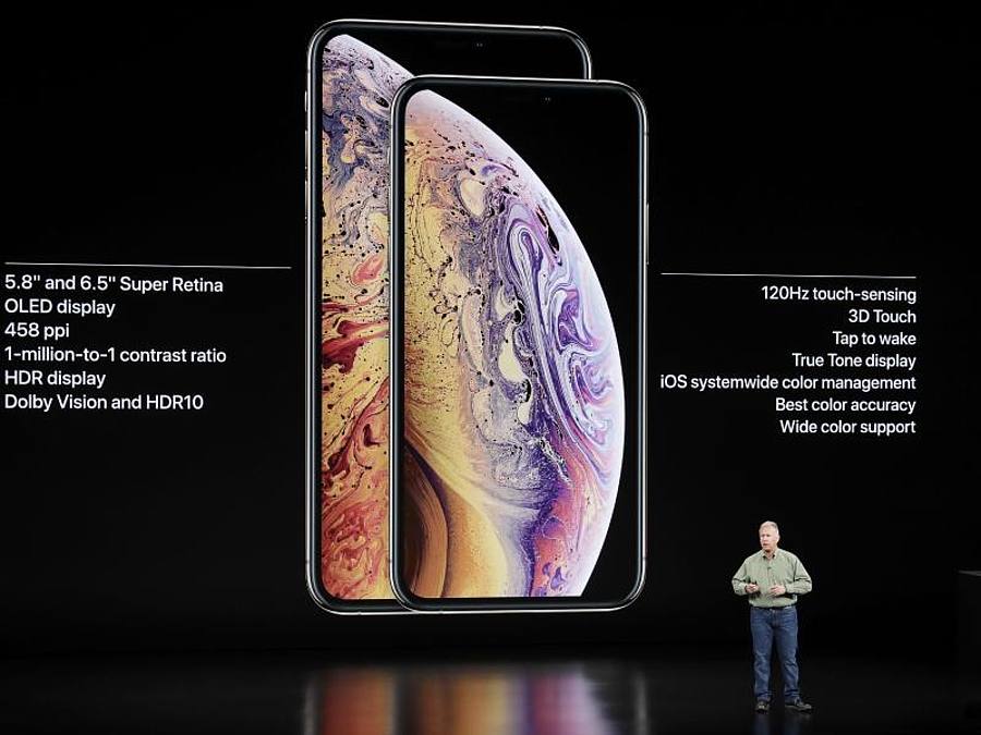 Jeff Williams, Chief Operating Officer bei Apple, spricht über die Apple Watch Series 4. Foto: Marcio Jose Sanchez/AP