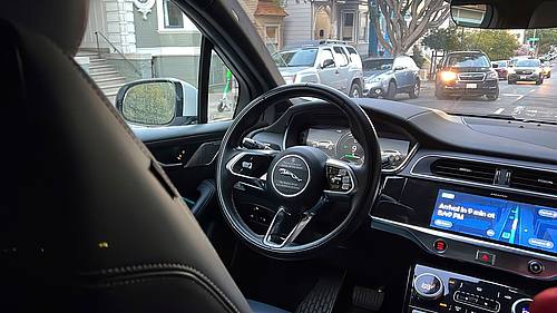 Autonomes Fahrzeug von innen