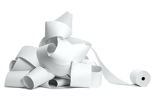 Papierkassenbonrolle