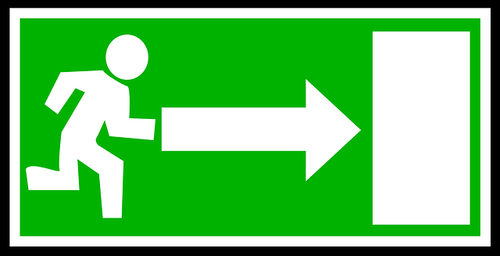 Schild Notausgang