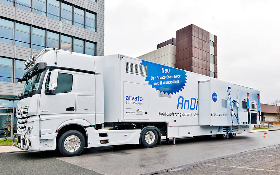 Arvatos Scan-Truck wird auf der Cebit 2018 zu sehen sein.