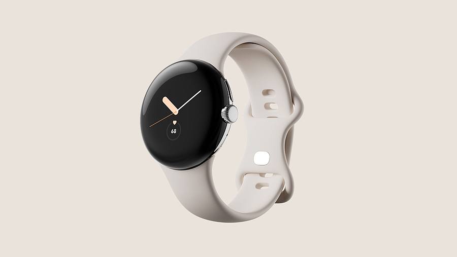 Ein Handout-Bild der neuen Pixel Watch von Google. Die erste eigene Smartwatch soll im Herbst auf den Markt kommen.