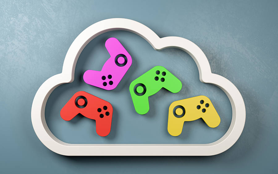 Gamepads in einer Wolke