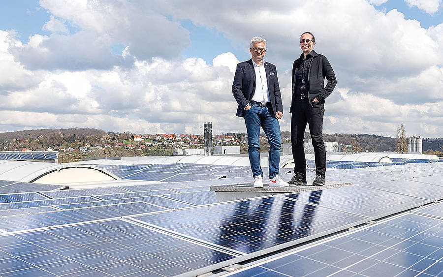 Alexander Schütt und Dr. Frank Morawietz, BayWa r.e. Solar Energy Systems.