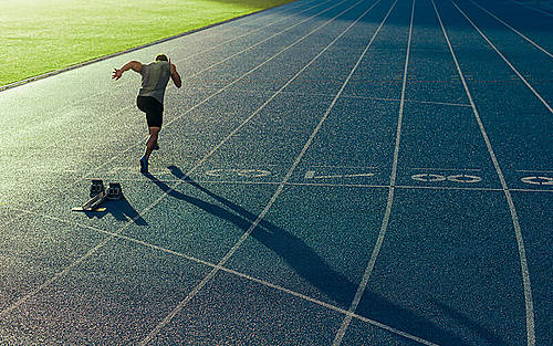 Athlet beim Sprint