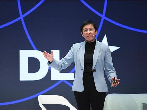 Die philippinische Journalistin Maria Ressa. Foto: DLD/Hubert Burda Media/dpa