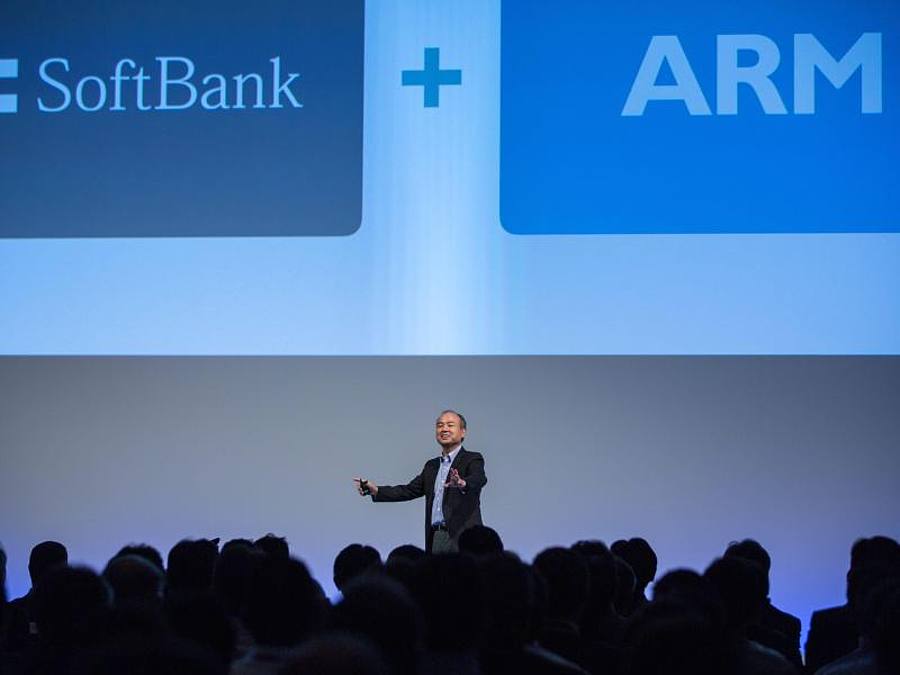 Softbank-Gründer Masayoshi Son während einer Pressekonferenz (Archivbild). Der Chip-Designer Arm soll künftig dem Grafikkarten-Spezialisten Nvidia gehören. Der bisherige Eigentümer Softbank trennt sich von der britischen Firma in einem rund 40 Millia