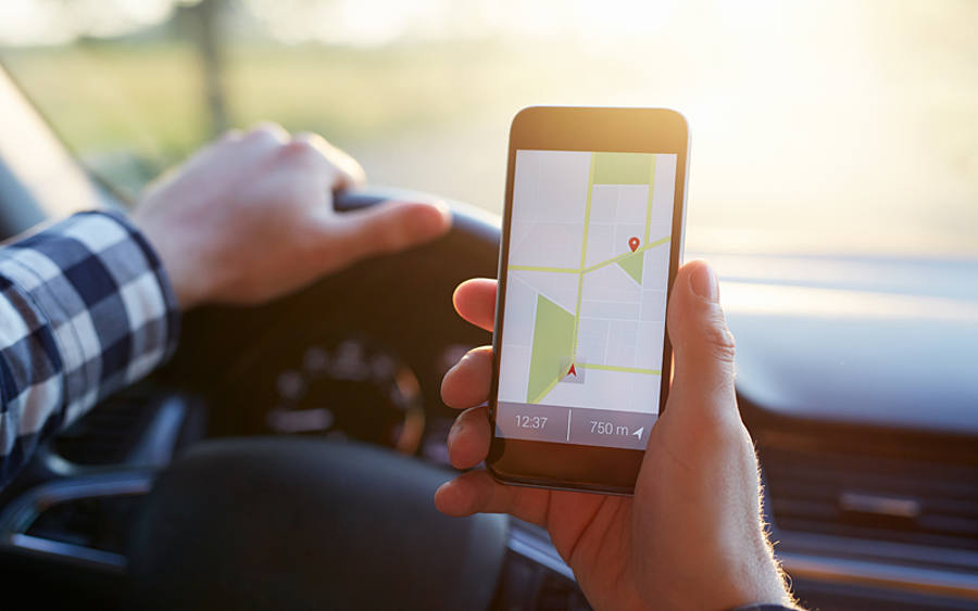 Standortübermittlung auf einem Smartphone