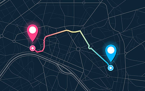 GPS-Koordinaten einer Route