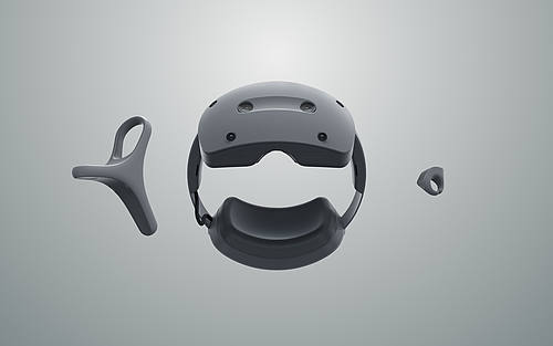 Head-Mounted-Display plus Controller von Sony