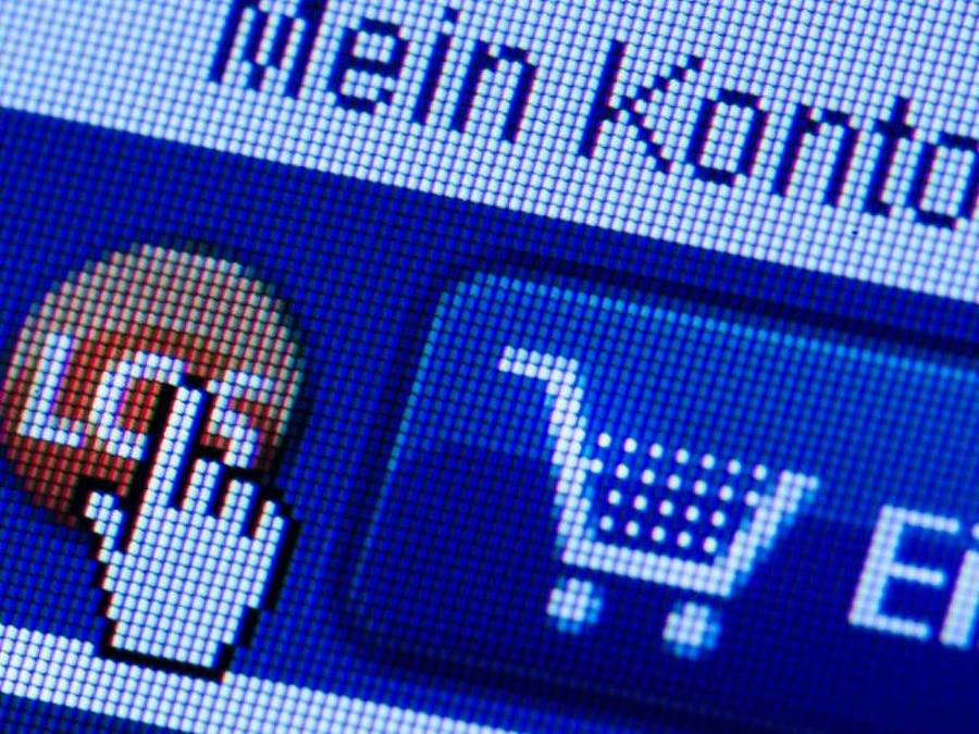 Webbrowser Ansicht Warenkorb