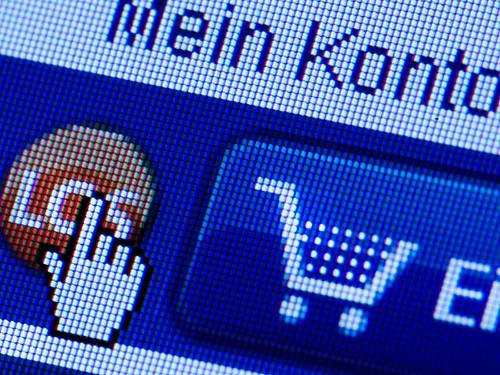 Webbrowser Ansicht Warenkorb