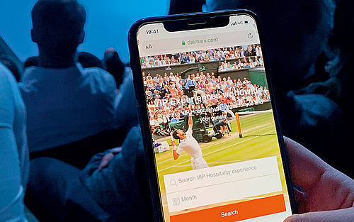 Telefon mit Tennisspieler