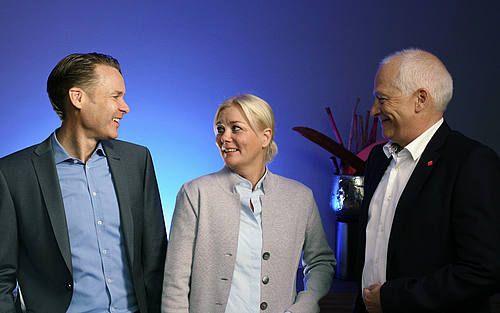 Ams-Vorstand: Niklas Schröder, Simone Schiffgens und Andreas Montag (v.l.n.r.).