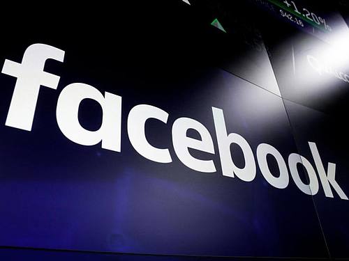 Perspektivische Darstellung des Facebook-Logos