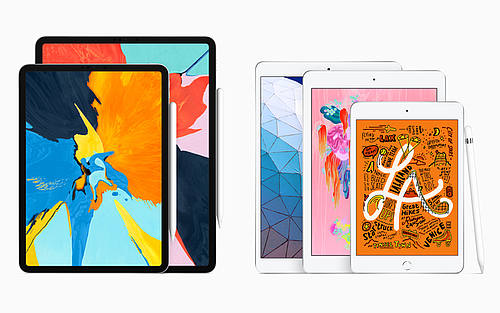 Die neuen Modelle: links das iPad-Air, rechts das iPad-Mini.