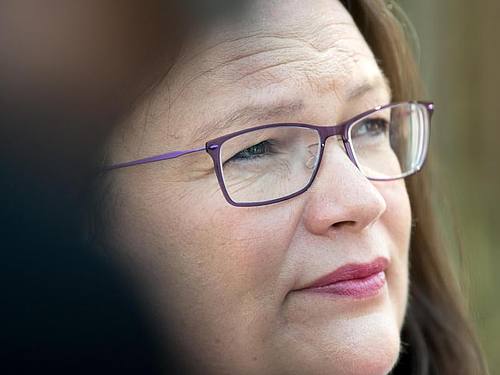 SPD-Chefin Andrea Nahles. Foto: Sven Hoppe