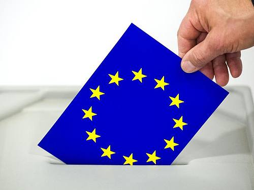 Eine Europaflagge