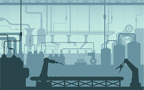 Grafik vernetzte Fabrik