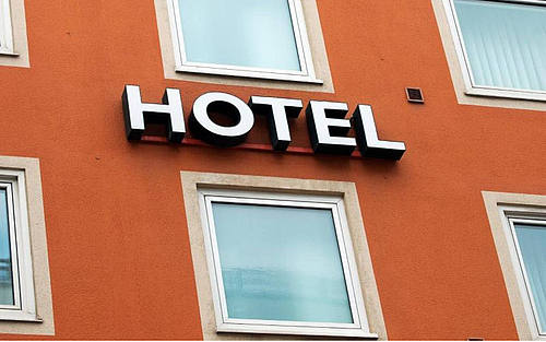 Ansicht einer Hotelfassade