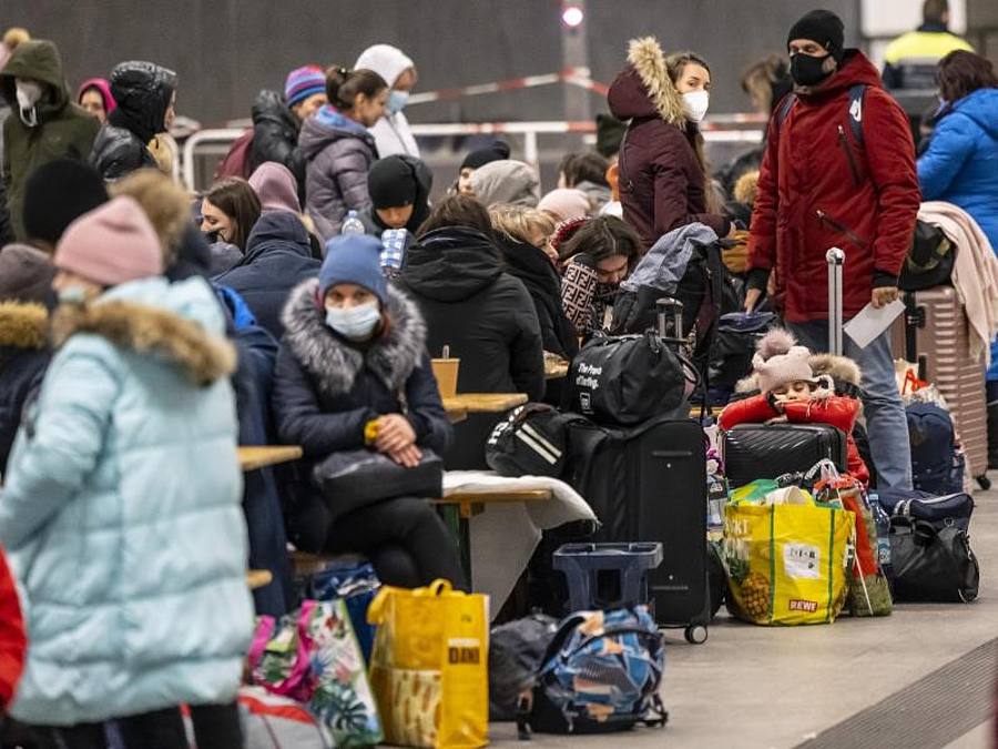 In Deutschland kommen ein Gros der Flüchtlinge aus der Ukraine in Berlin an. Foto: Hannibal Hanschke/dpa