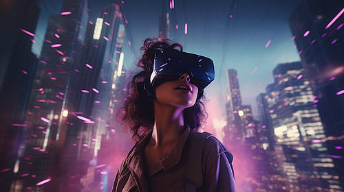 Person mit VR-Brille